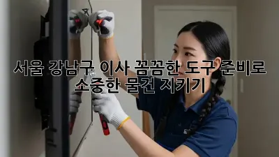 서울 강남구 이사, 꼼꼼한 도구 준비로 소중한 물건 지키기