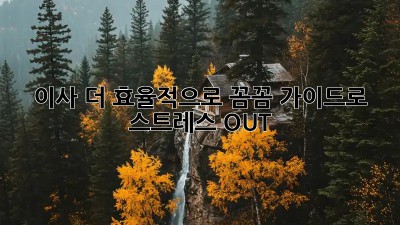 이사, 더 효율적으로! 꼼꼼 가이드로 스트레스 OUT!